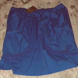 NWT BLUE OFF-SHOULDER